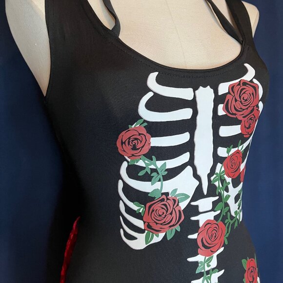 full-body skeleton body suit Adult Death Becomes Her Costume - Picture 7 of 16